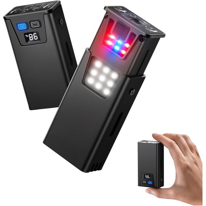 Lampe Torche LED Rechargeable Lampe de poche Lampe Tactique avec Affichage Puissance 1000 LM USB-C IPX5 1800 mAh(Noir)
