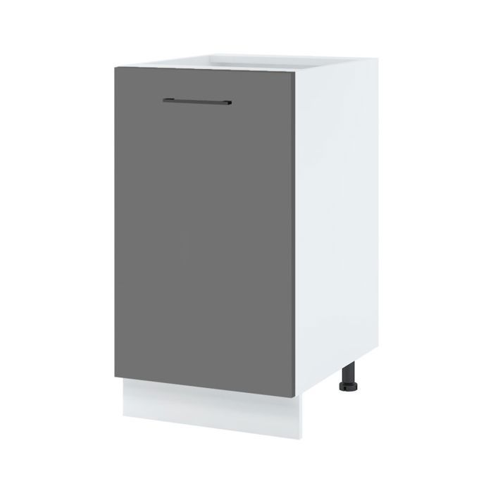 Meuble bas de cuisine Lovia Gris Mat 1 porte L 45 cm - Cuisineandcie Meuble bas de cuisine Lovia Gris Mat 1 porte L 45 cm - Cuisineandcie