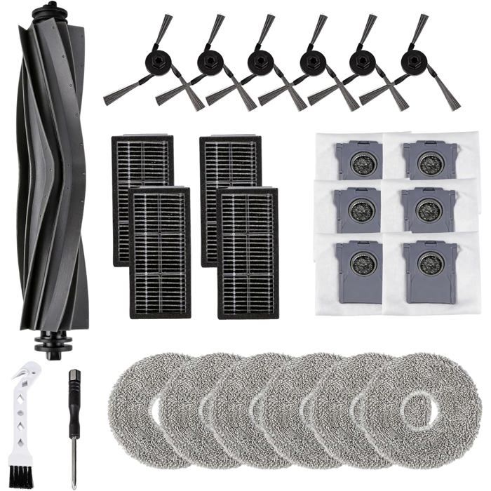 25 Pièces Accessoires Pour Dreame X40 Ultra Complete/L40 Ultra/L10S Ultra Gen 3/X40 Master Robot Aspirateur 1 Brosse Princi[BC1401]