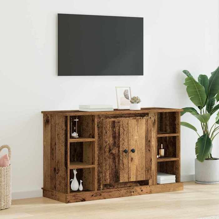 Buffet salon séjour meuble de rangement bois dingénierie - bois ancien - 2 portes - Commode Et Enfilade - 100 x 355 x 60 cm &5088