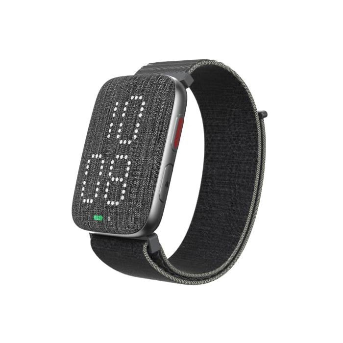 Réveil bracelet - GENERIQUE - Montre réveil vibrante - Alarme vibrante silencieuse - Bracelet tissu gris - Autonomie 7 jours