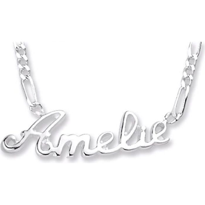 Collier prénom argent pas cher clearance