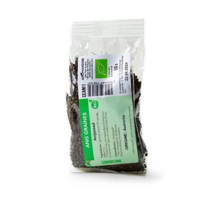 Graines d'Anis bio à semer - AROMANDISE - Aromatique - Plante aromatique - Emballage biodégradable