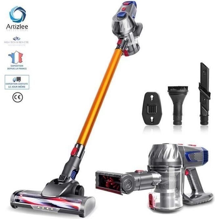 artizlee z7 plus aspirateur balai sans fil sans sac multifonctions 4 en 1 batterie 2200mah autonomie 35 min 2 niveaux de vitesse cdiscount electromenager