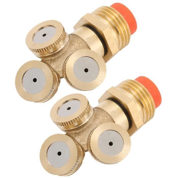 Pack De 10 Buses De Pulvérisation Avec Té En Cuivre Robuste - Arroseur De Brumisation Pour Tuyau D'Eau 8/11mm