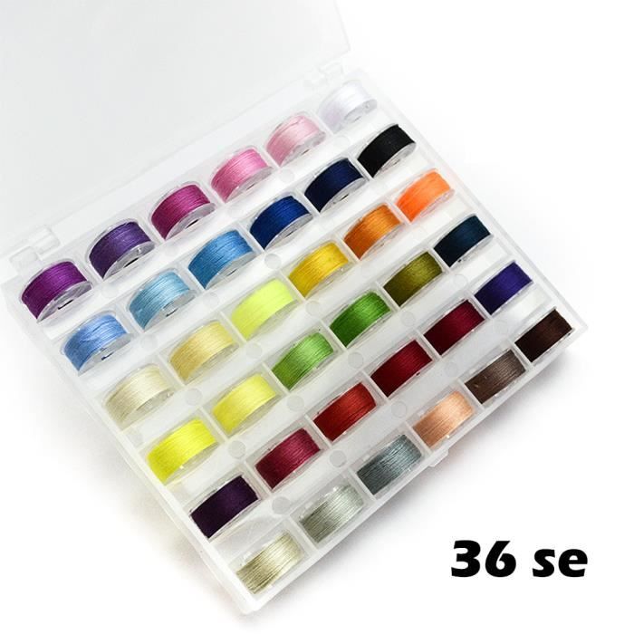 Coudre Bobines 36pcs Machine A Coudre Fil De Canette Avec Boite De Rangement Achat Vente Machine A Coudre Cdiscount