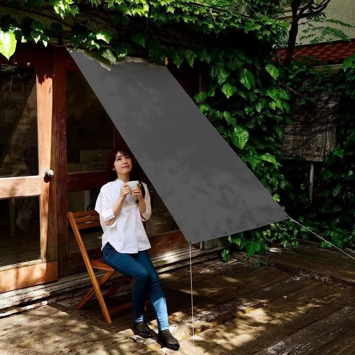 Relaxdays Voile D'Ombrage Rectangulaire 3,5 X 4,5 M - Anti-UV 50+, Imperméable, Toile Café Pour Terrasse, Balcon Et Camping