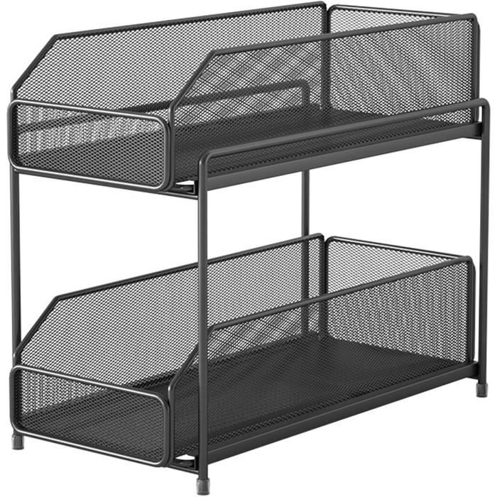 Panier De Rangement Sous étagère Multifonctionnel En Métal Pour Cuisine, Bureau, Garde-manger