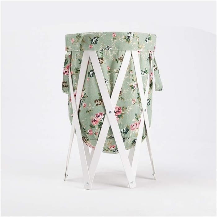 Panier à Linge Pliable Maille Rose Qtopun - Chambre Enfant Dortoir Voyage 28x28x45.7cm