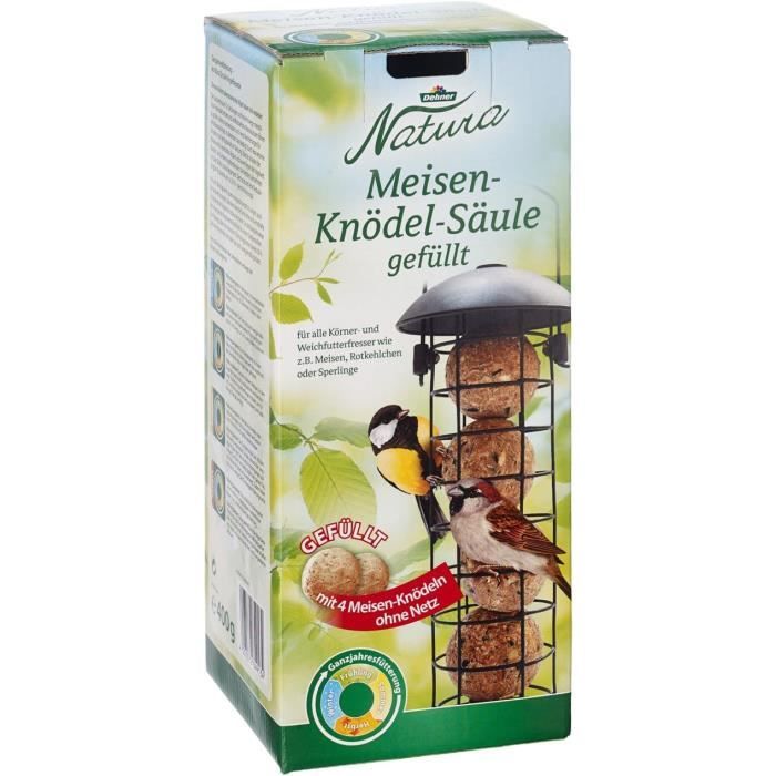 Garden Mile® Mangeoire à Boules De Graisse Pour Oiseaux Sauvages - Protection Anti-Écureuils - Métal Vert 27cm