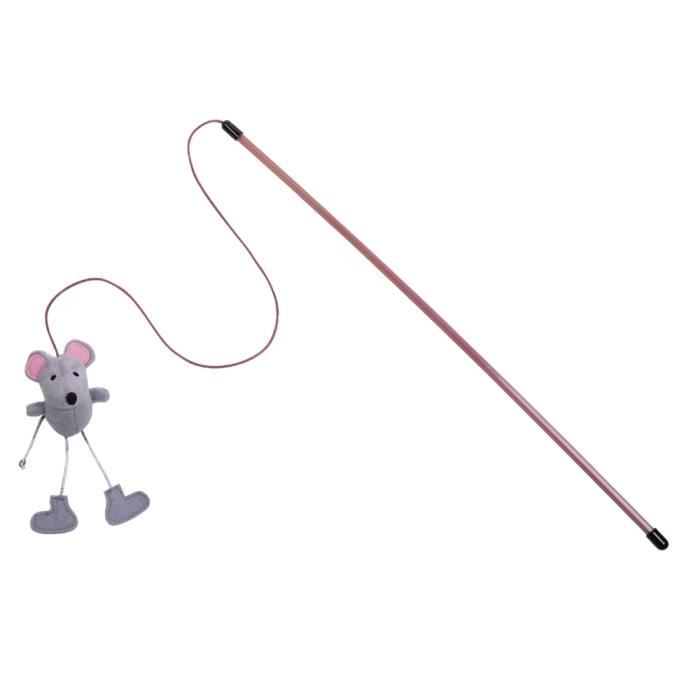 Canne à pêche pour chat avec souris peluche Nobby Pet