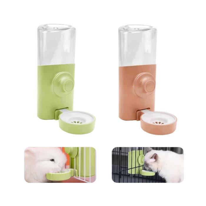 2 Pièces Distributeur Eau Petits Animaux600ML Automatique Biberon LapinSuspendue Anti-Goutte Abreuvoir Lapin Cochon dInde - sh