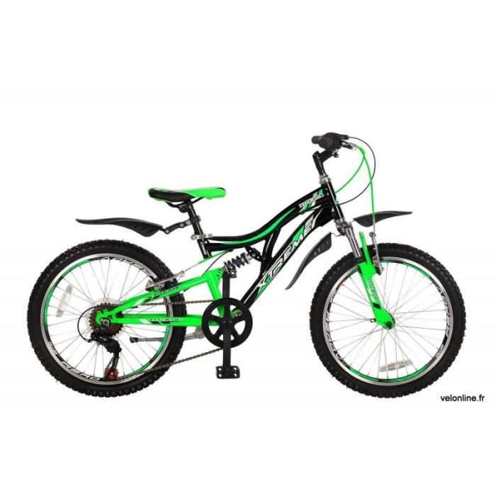 Velo garcon X TREME 16 pouces Couleur Vert Noir Cdiscount Sport