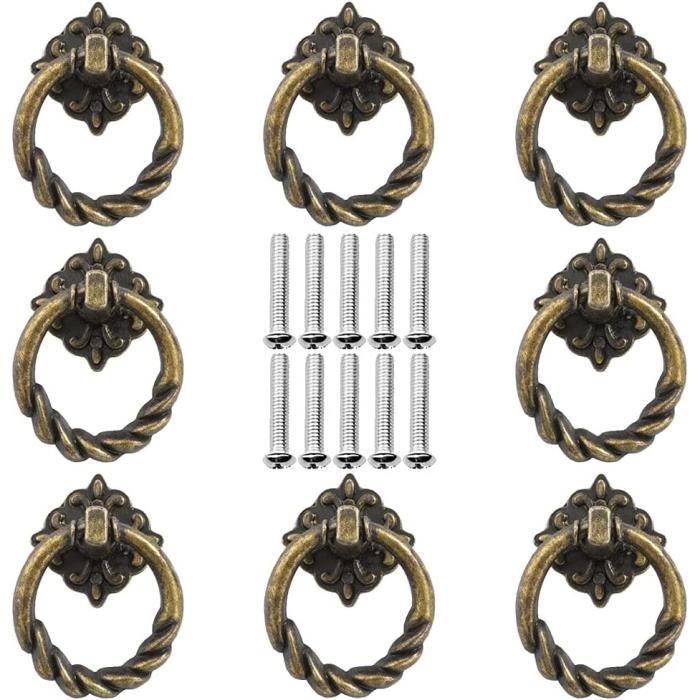 4 ancien bouton pour poignée de tiroir en laiton - Bricolage 4 ancien bouton pour poignée de tiroir en laiton - Bricolage