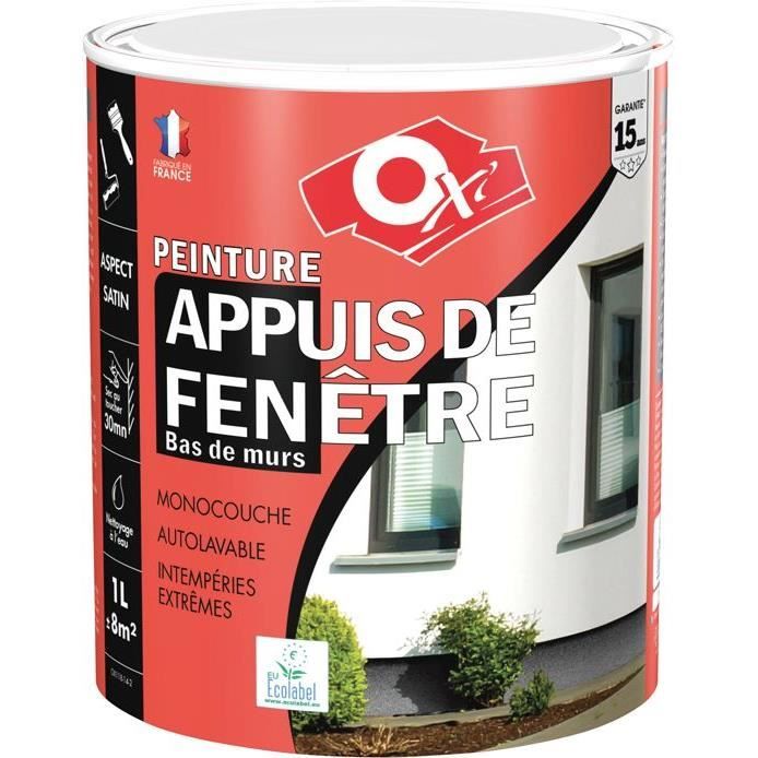 Peinture appuis fenêtre 15 ans 1 L - blanc