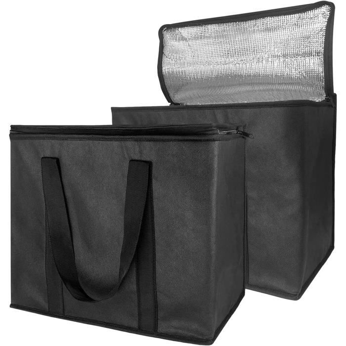 INSMEER Sac Isotherme à Roulettes 50L / 80 Canettes – Pliable, Étanche, Poignée Rétractable, Roues Tout-Terrain – Pour Plage, Camping, Pique-nique
