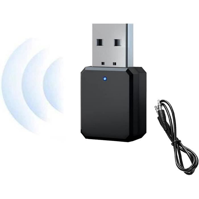 Adaptateur Bluetooth 5.1 Voiture USB/AUX - Récepteur Audio Plug & Play Pour Appels Mains Libres Et Musique