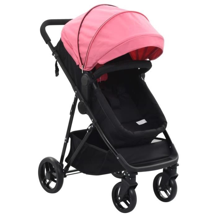 Poussette Landau Bebe 2 En 1 Rose Et Noir Acier Cdiscount Maison Poussette Landau Bebe 2 En 1 Rose Et Noir Acier Cdiscount Maison