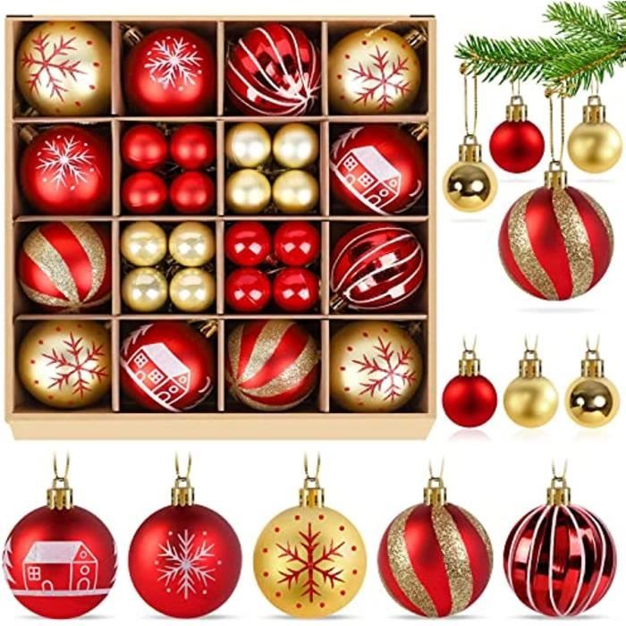 Boules De Noël En Velours 8 Cm Incassables - Lot Avec 9 Modèles Colorés, Décoration élégante Pour Sapin Et Intérieur - 8