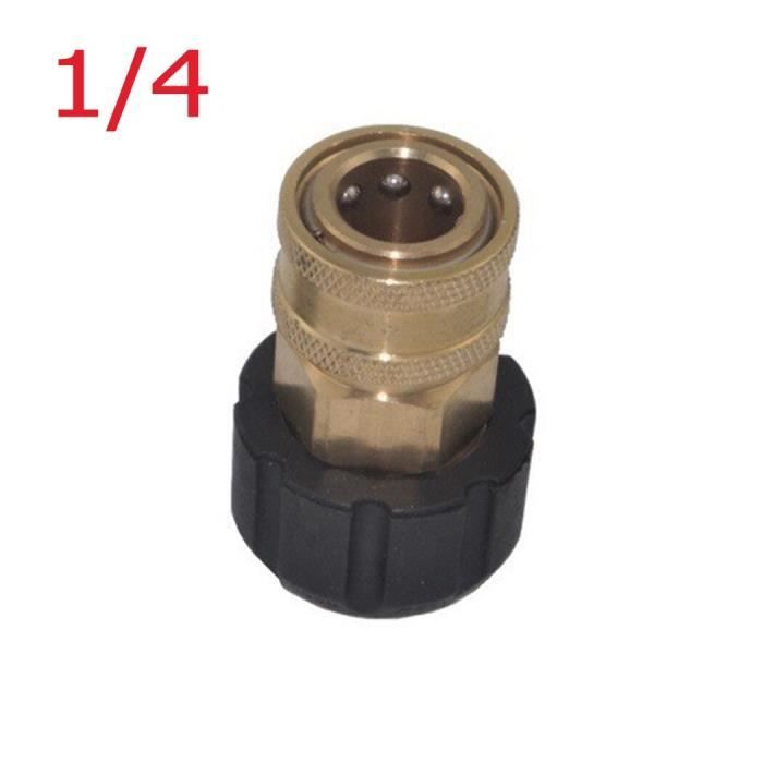 2 Adaptateurs Laiton 1/4" Pour Pistolet à Mousse - Connecteur Femelle Pour Lave-vaisselle Et Nettoyeur Haute Pression
