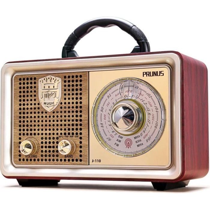 Radio Portable, Radio Vintage Bluetooth FM/AM/(MW)/SW, Design en Bois  Classique Retro