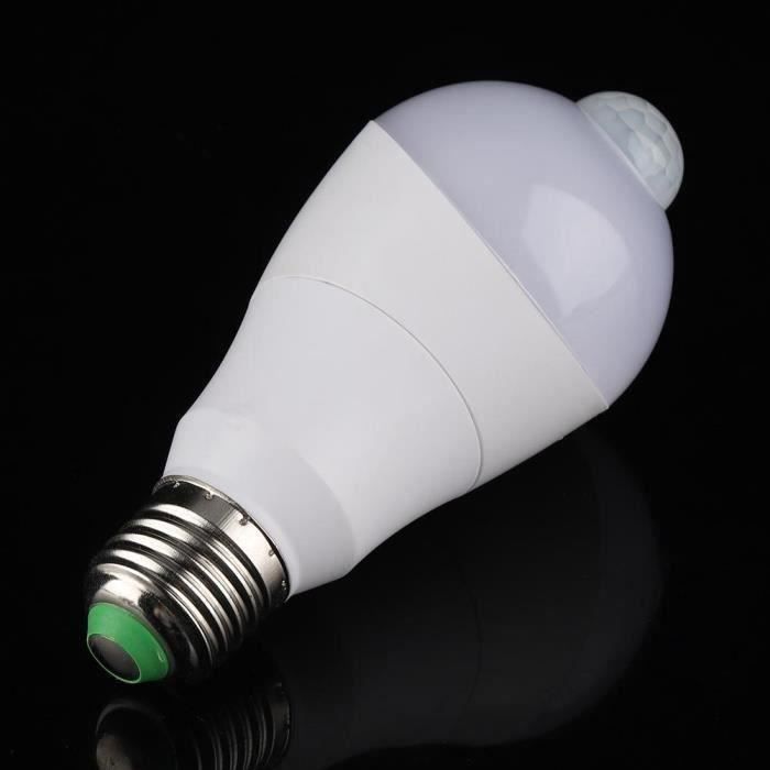 ARAMOX - Lampe D'ampoule De Capteur De Mouvement LED - Tête De Détection Rotative 350° - Blanc