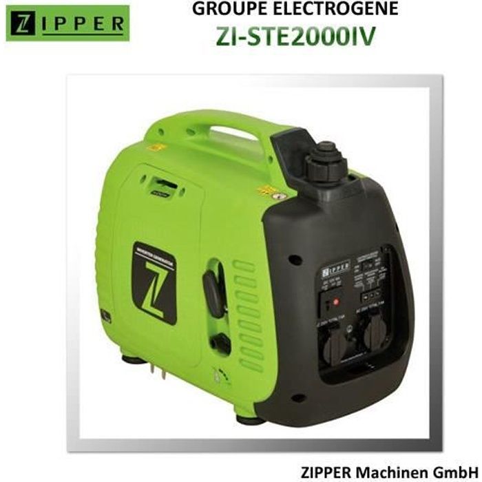 Groupe électrogène - ZIPPER - ZI-STE2000IV - Technologie Inverter - Compact et léger