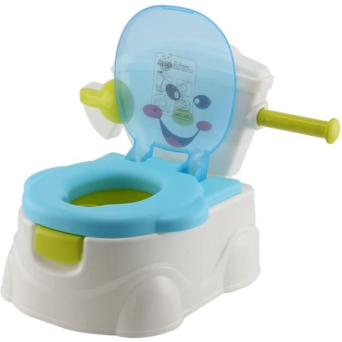 LINGJIONG Pot Bebe Toilette Enfant, Bébé Petit WC Toilettes Fauteuil,  Toilette d'enfants avec accoudoir et Base antidérapante, Pot réutilisable