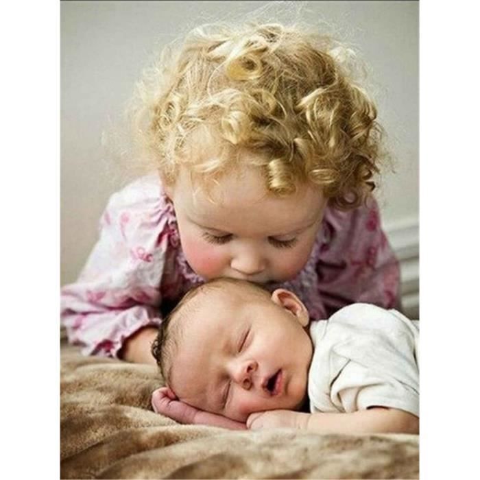 Tableau Toile Peinture Diamant 5d Pour Bebe Perceuse Complete Perles Carrees Ou Rondes Point De Croix Type 50x60cm Square Cdiscount Maison