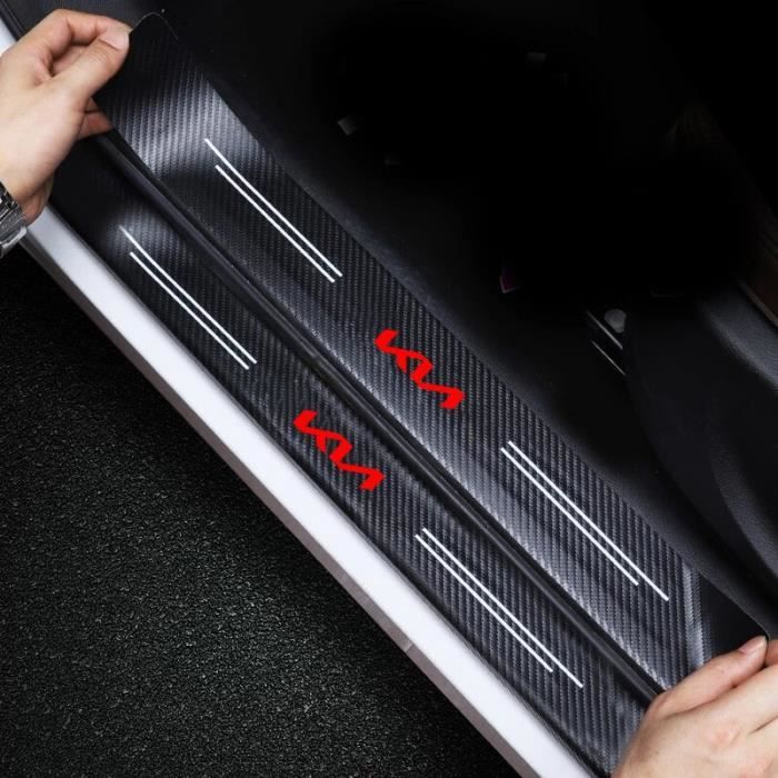 Autocollants Seuils De Portière Fibre Carbone - Lot De 4 - Protection & Style Pour Seat Leon Ibiza Cupra