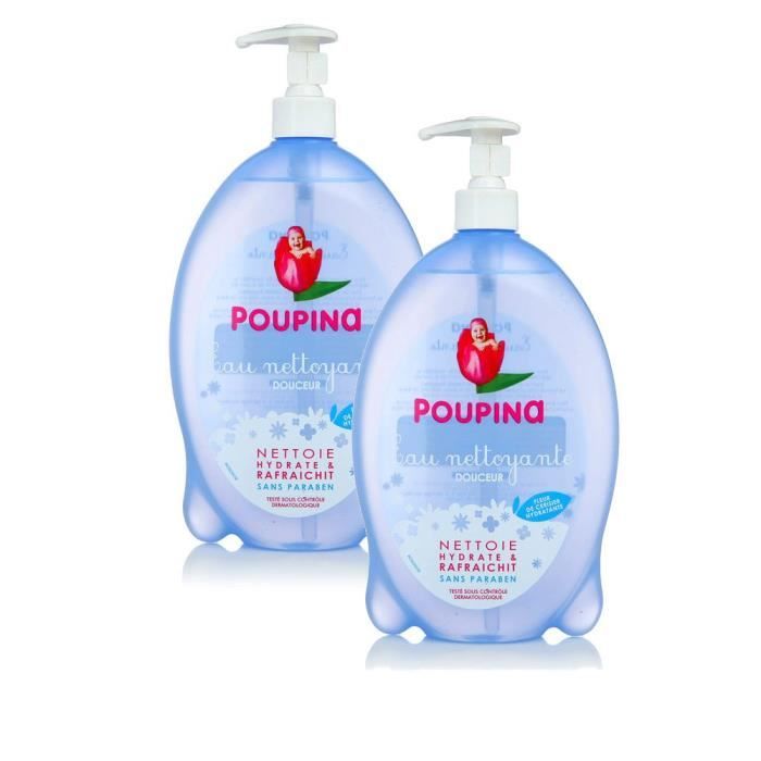 Poupina Pack Eau Nettoyante Douceur 850ml X2 Cdiscount Puericulture Eveil Bebe