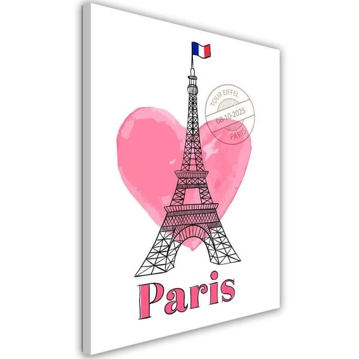 Tableau Sur Verre Trempé Tulup 70x100 – Tour Eiffel De Paris, Déco Moderne