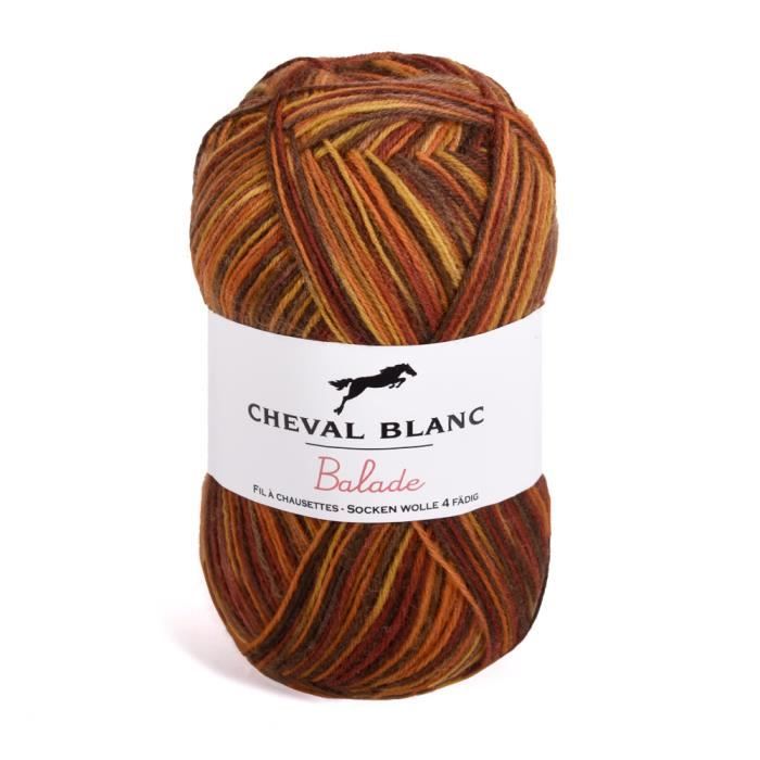 Lot De 2 Pelotes De Laine à Chaussettes - Cheval Blanc - Occasion En Bon état