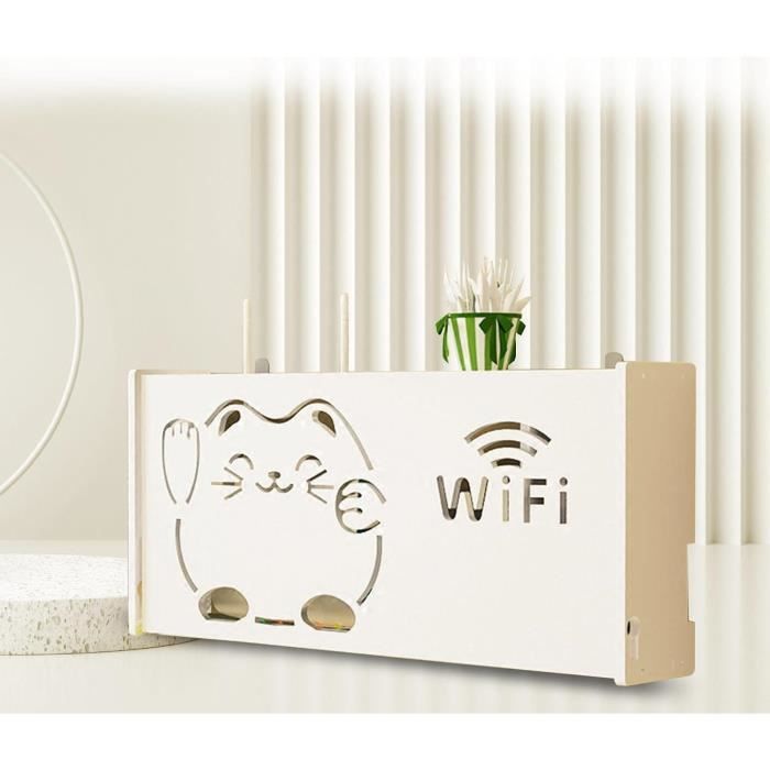 Boîte Pour Cacher Le Routeur WiFi - Boîtier Mural/table Blanc ABS - 30x22x6.5cm