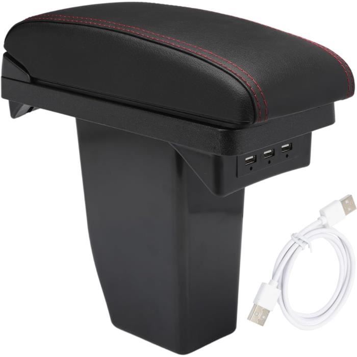 Accoudoir Central Pour Renault Clio 5 - Rangement Supplémentaire - Réglable Et Facile à Installer - Cuir PU - Sans USB Ou Avec 3 Ports USB - 14