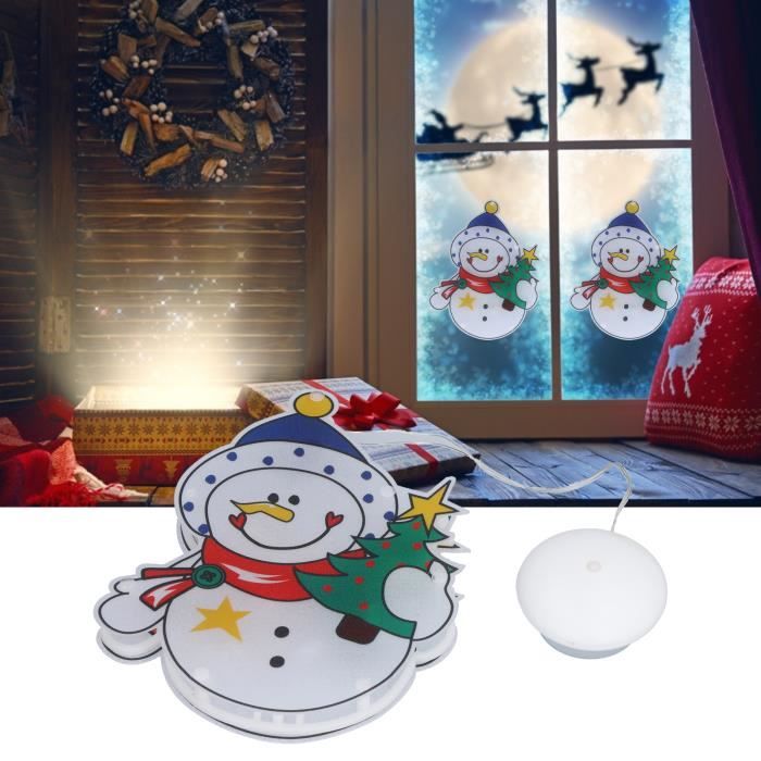 3 Bonhommes De Neige LED Lumineux - Décoration De Noël Multicolore - Fonctionne Sur Piles - Pour Intérieur, Ambiance Festive