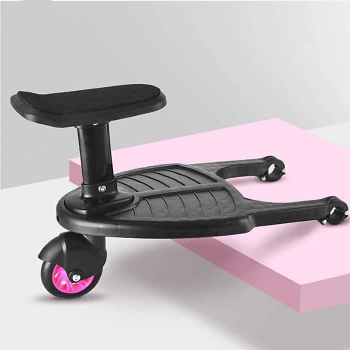 Planche Poussette 2-en-1 Avec Siège - Marchepied Universel Pour Enfant, Pédale Poussette Anti-Desserrage