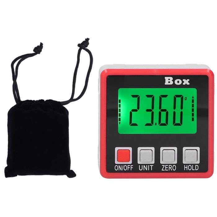 Boîte De Niveau Numérique Avec Base Magnétique - Précision Haute, écran LCD, Verrouillage De Données - Pour Bricolage, Construction - 5