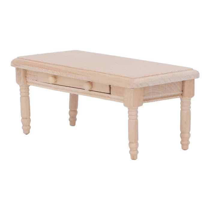 Table à Dessert Miniature En Bois – Maison De Poupée Échelle 1/12 – Modèle Réaliste Pour Décoration Et Jeu D'Enfants (14 X 6,5 X 5,5 Cm) Table Miniature Salle à Manger Jouet Enfant