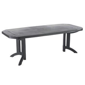 Table Vega Anthracite 220 Cm A Rallonge Achat Vente Table De Jardin Table Vega Anthracite 220 C Cdiscount