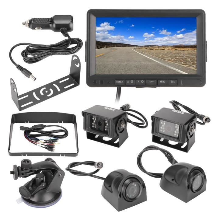 Écran LCD 5 Pouces Caméra De Recul – Moniteur Double AV – Compatible Voiture, Camion, Bus – OBEST