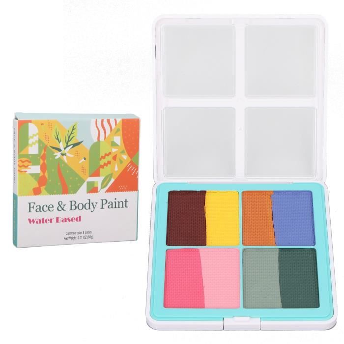 KIMISS Kit de peinture corporelle Kit de peinture pour le corps du visage des enfants 8 couleurs KIMISS Kit de peinture corporelle Kit de peinture pour le corps du visage des enfants 8 couleurs
