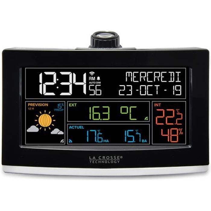 Station Météo Wifi La Crosse Technology LW3101 – Noire, Prévisions 3 Jours, Neuve