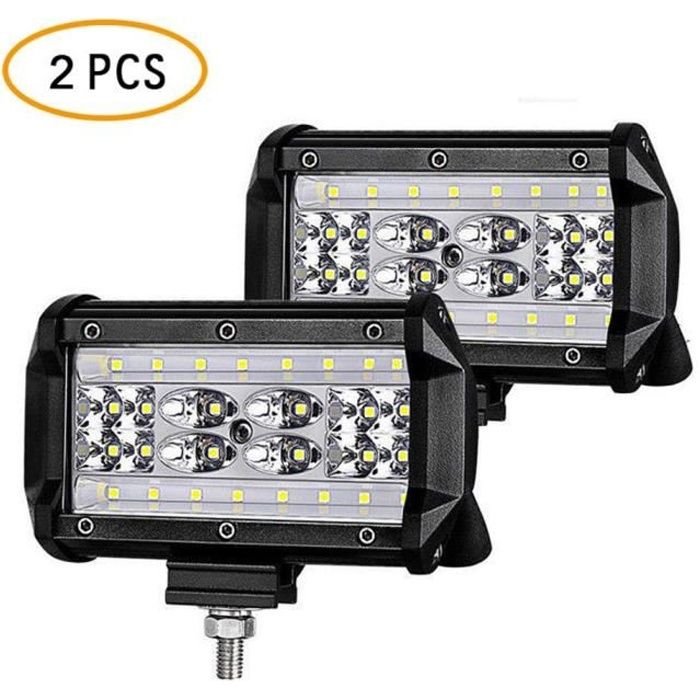 leegoal 2pcs 140w phare de travail carre a leds dc 9v 32v quad camion bateau tracteur offroad impermeable cdiscount auto