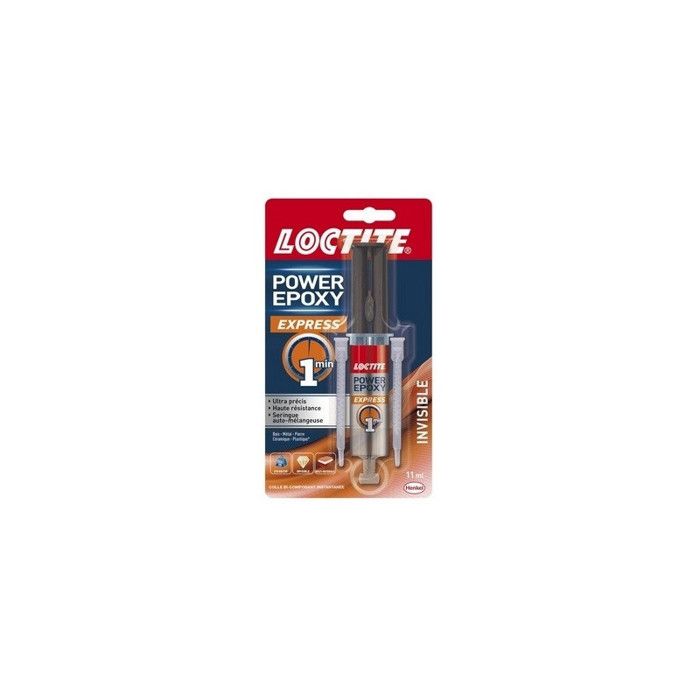 Colle Epoxy Express 1 Min Invisible Seringue Nouvel Artwork Loctite Le Tube De 11ml - vue 2