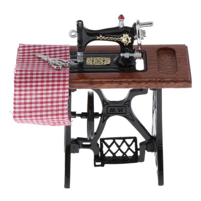 Machine à Coudre Miniature de Maison de Poupée de Meubles avec L