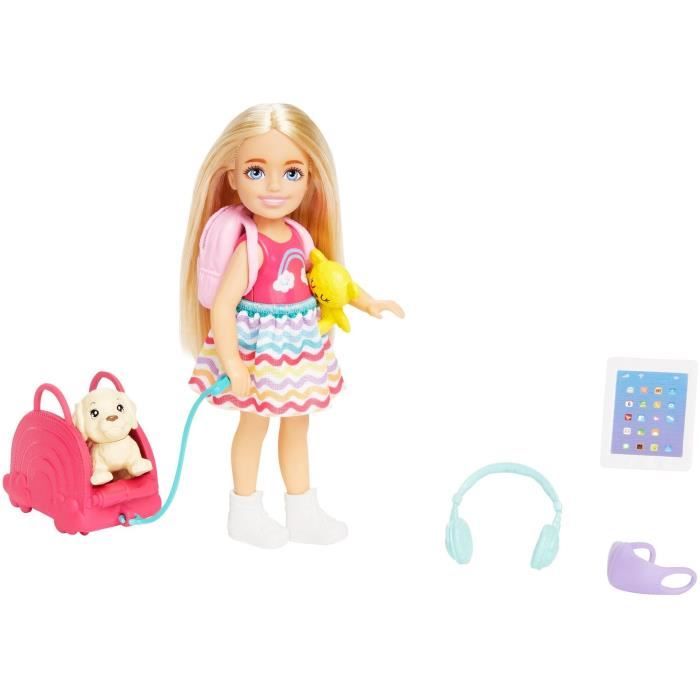 Barbie®-Chelsea en Voyage-Coffret avec chiot et accessoires HJY17