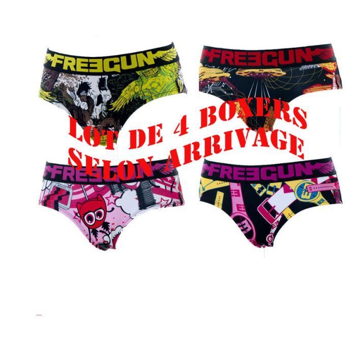 Freegun Fille Lot de 4 boxers