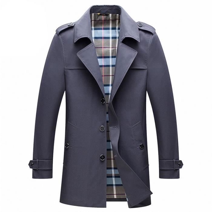 Trench gris sale homme
