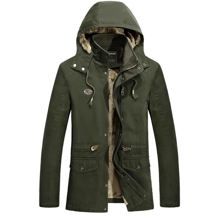 Parka homme vert on sale